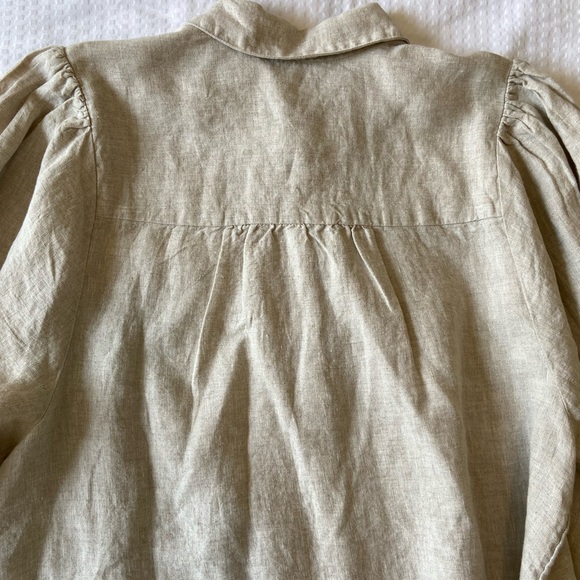 Chicos Linen Billow Sleeve Shirt L - Picture 7 of 8